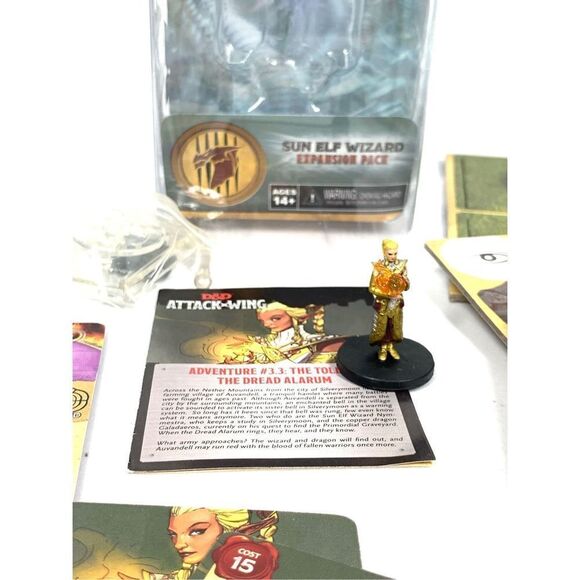 Dungeons & Dragons D&D Attack Wing Sun Elf Wizard Expansion Pack Wizkids - Picture 8 of 8